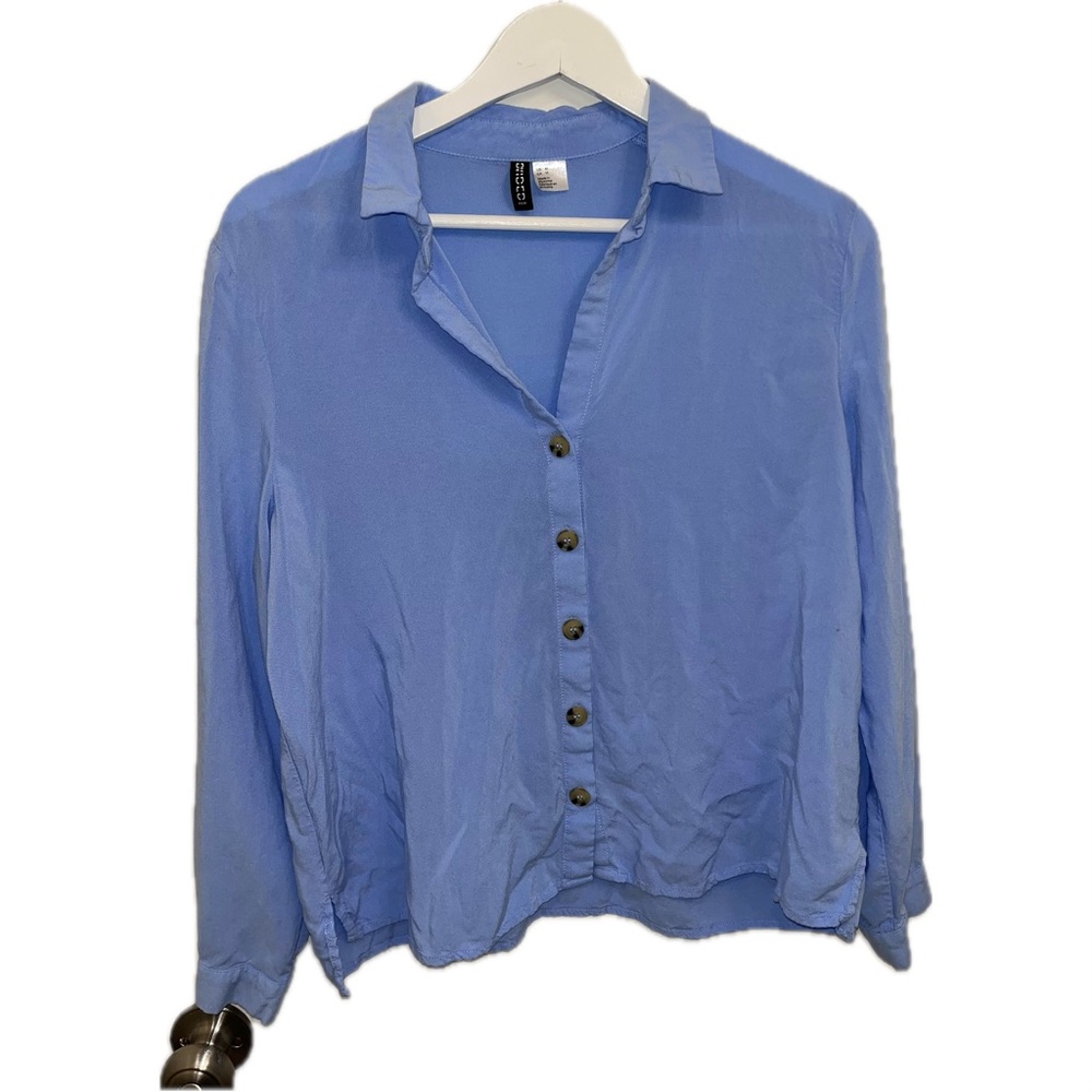 H&M Light Baby Blue Button-Down Shirt